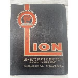 1940's - 1950's Vintage Lion Auto Parts Dealer Catalog MICHIGAN CHICAGO IL
